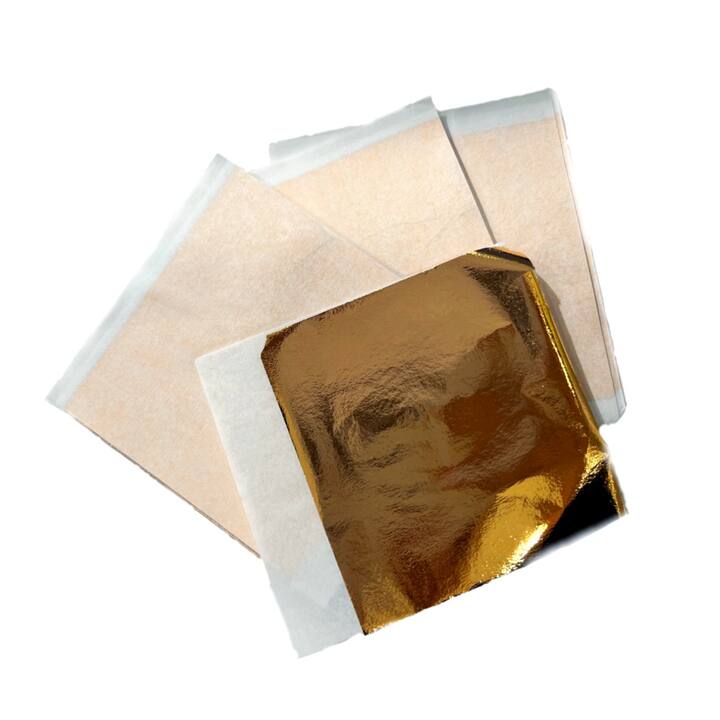 Поталь кольорова листова (фольга для декорування), мідь, 8x8 см, 10 листів #1