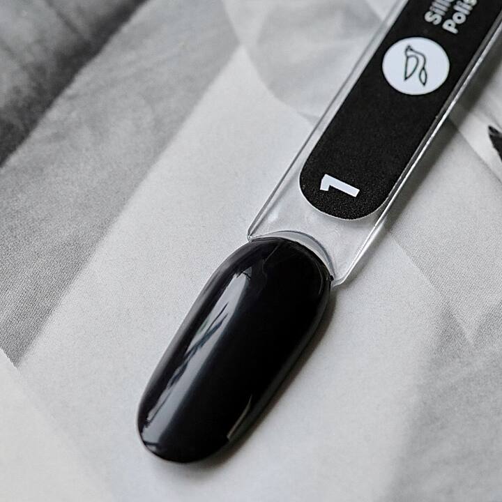 SILLER Gel Polish №1 BLACK, чорний, 8 ml, гель-лак #2