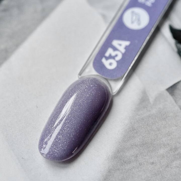SILLER Gel Polish №63A VIOLET with SHIMMER, фіолетовий з шимером, 8 ml, гель-лак #2