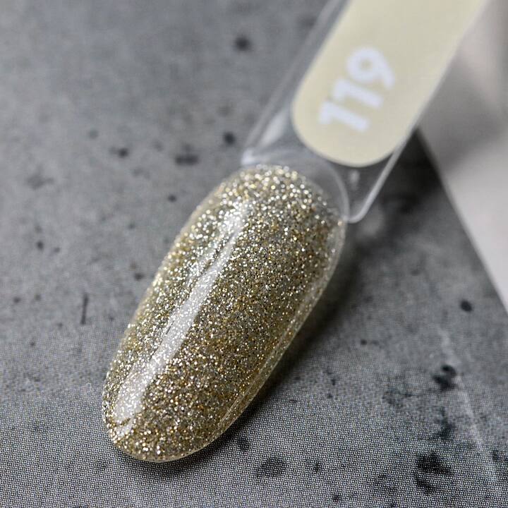 SILLER Gel Polish №119 GOLD SHIMMER, золотий шимер, 8 ml, гель-лак #2