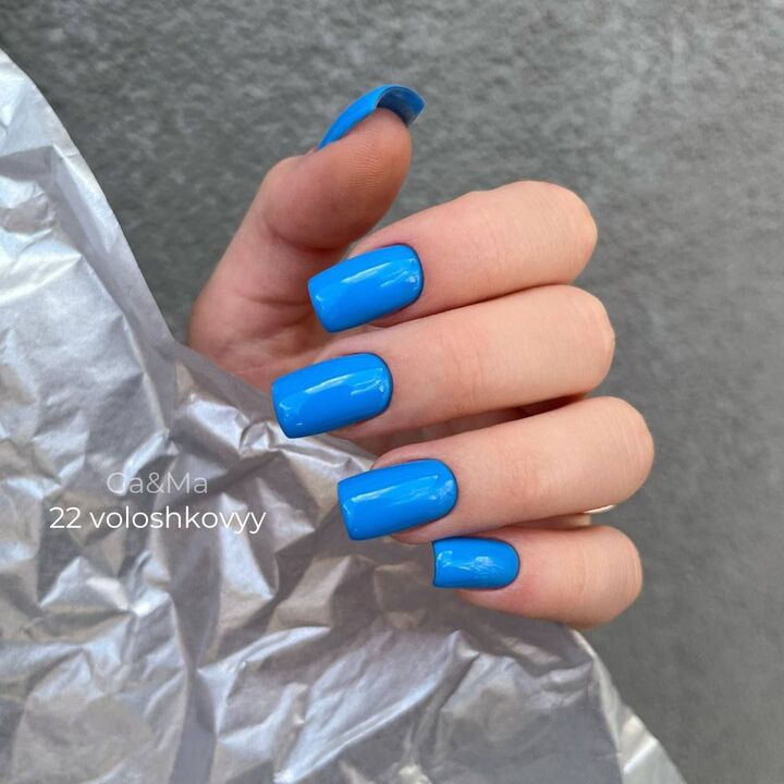 GA&MA. Gel polish #22 BRIGHT BLUE, 10 ml, гель-лак, волошковий #4