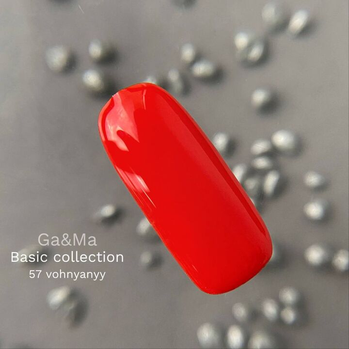 GA&MA. Gel polish #57 FIRE, 10 ml, гель-лак, вогняний #5