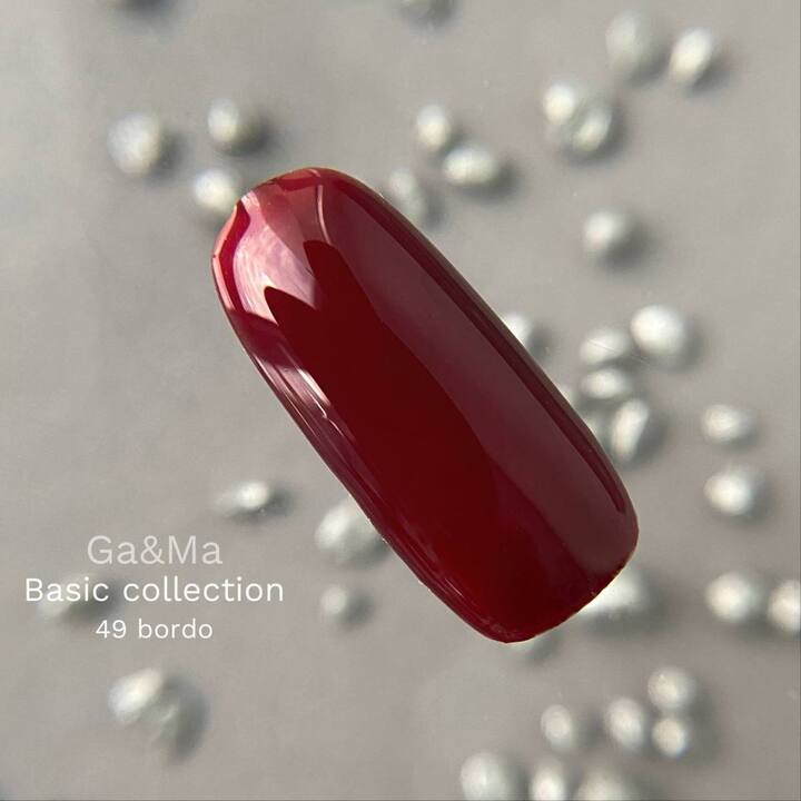 GA&MA. Gel polish #49 BORDEAUX, 10 ml, гель-лак, бордо #7