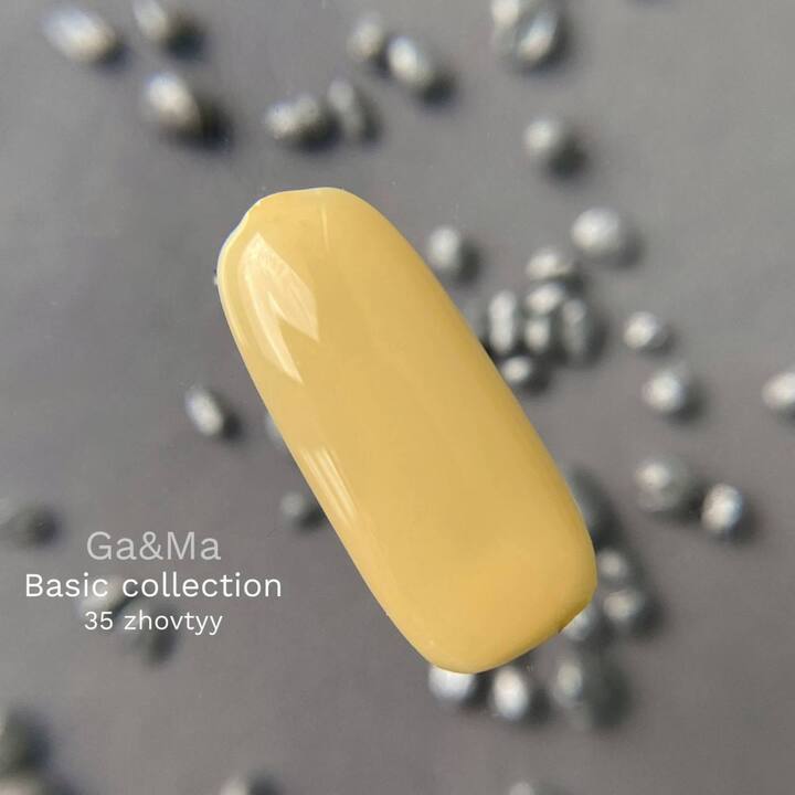 GA&MA. Gel polish #35 YELLOW, 10 ml, Gel-Lack, gelb #2