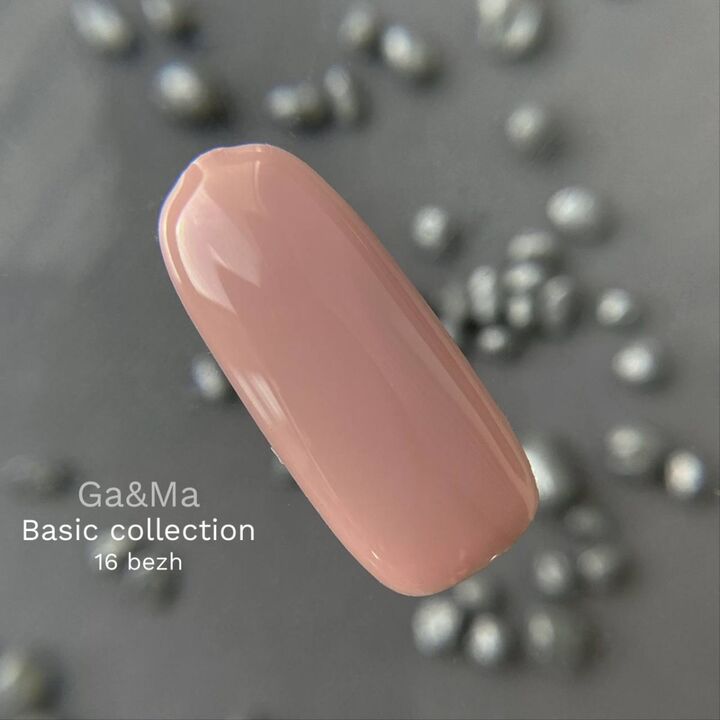 GA&MA. Gel polish #16 BEIGE, 10 ml, гель-лак, беж #3