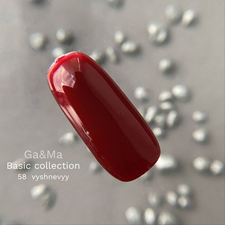 GA&MA. Gel polish #58 CHERRY, 10 ml, гель-лак, вишневий #4