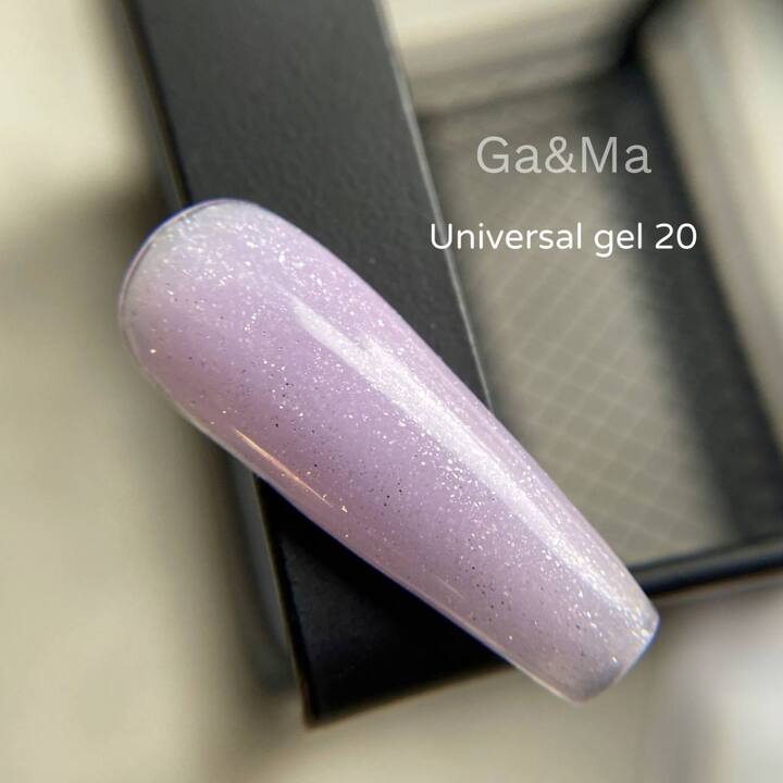 GA&MA. Universal gel 20, гель без опилу, рідкий, з шимером, 15 ml #2