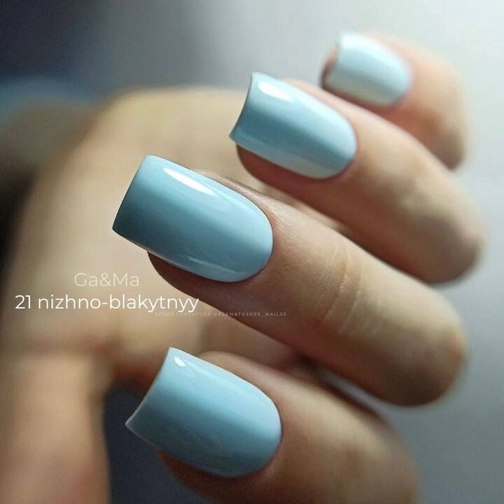 GA&MA. Gel polish #21 LIGHT BLUE, 10 ml, гель-лак, ніжно-блакитний #2