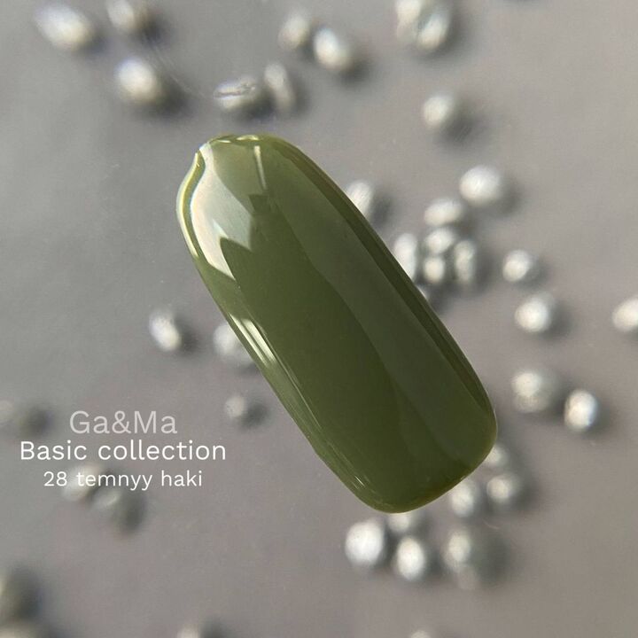 GA&MA. Gel polish #28 KHAKI, 10 ml, гель-лак, темний хакі #2
