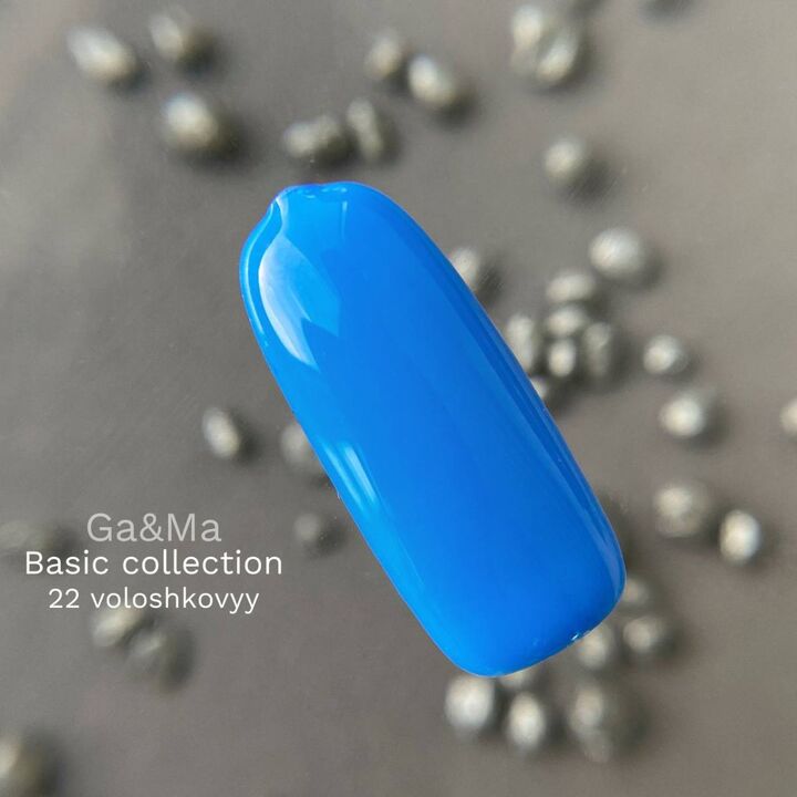 GA&MA. Gel polish #22 BRIGHT BLUE, 10 ml, гель-лак, волошковий #2