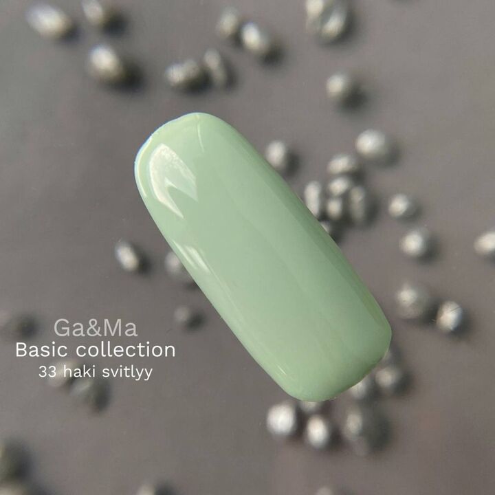 GA&MA. Gel polish #33 LIGHT KHAKI, 10 ml, гель-лак, світлий хакі #2