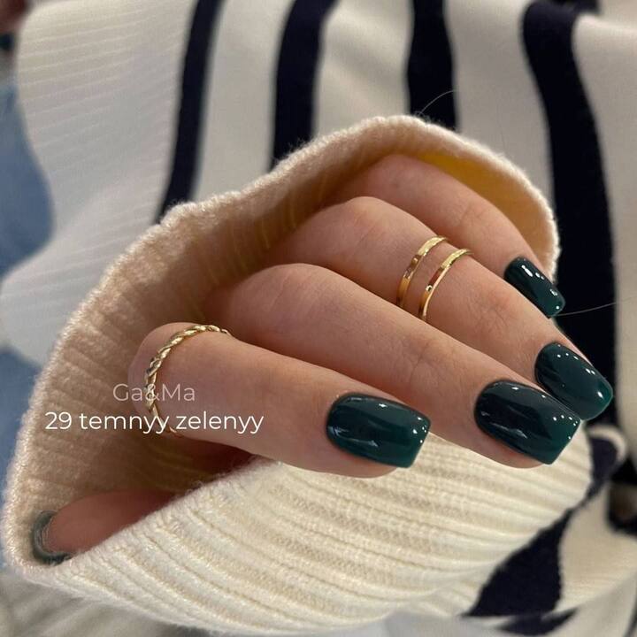 GA&MA. Gel polish #29 DARK GREEN, 10 ml, гель-лак, темний зелений #4