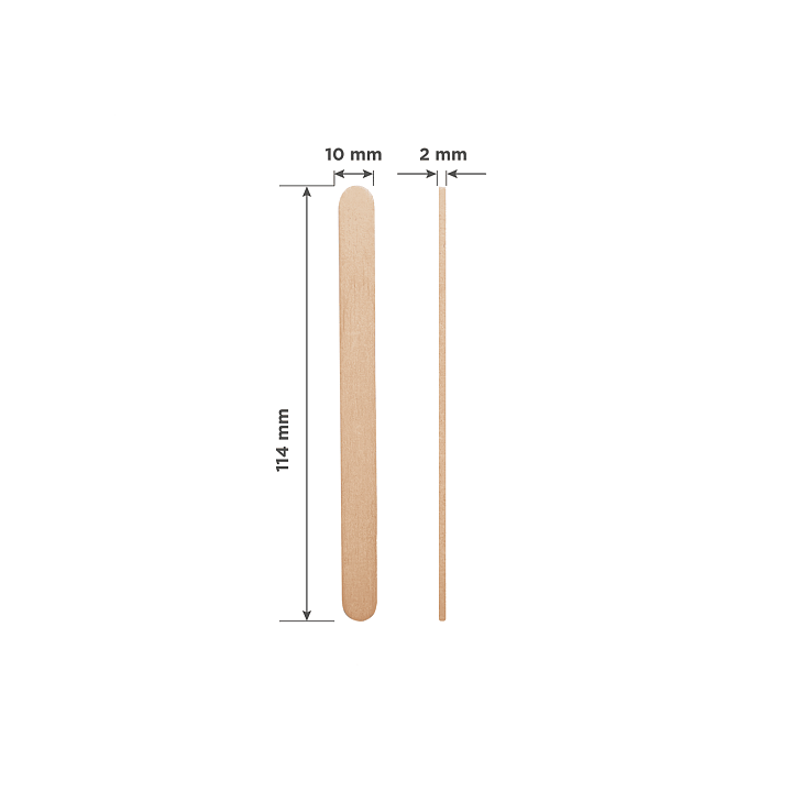 STALEKS. 100 pcs Wooden Wax Applicator Stick #3, ШПАТЕЛЬ для депіляціі, 100 шт #2