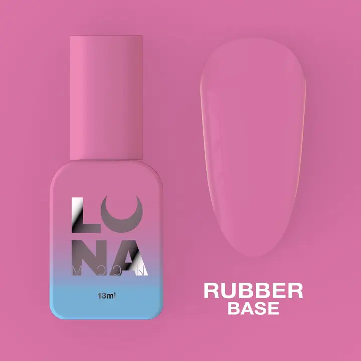 LUNAmoon. RUBBER BASE, clear, 13 ml, прозора каучукова база #2