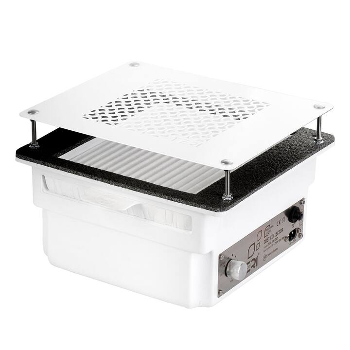 TERI, Built-in Nail dust Collector "Teri 800", Витяжка вбудовувана, біла зі сталевою решіткою "white" #1