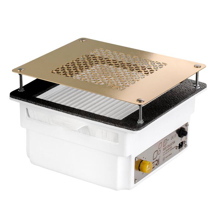 TERI, Built-in Nail dust Collector "Teri 800", Витяжка вбудовувана, біла зі сталевою решіткою "gold" #1