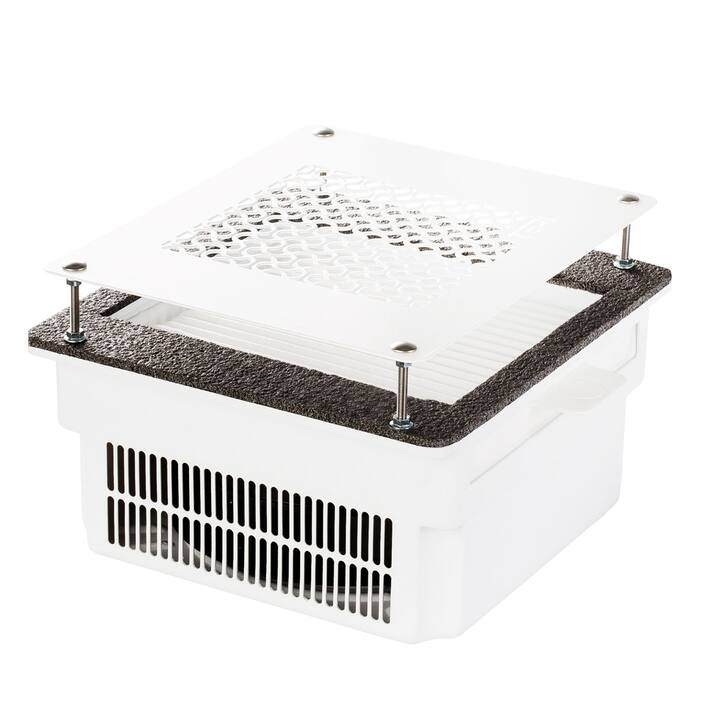 TERI, Built-in Nail dust Collector "Teri Turbo", Витяжка вбудовувана, біла зі сталевою решіткою "white" #2