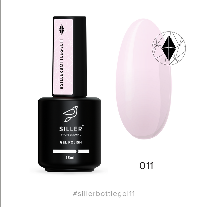 SILLER Bottle Gel №11 Молочно-рожевий, 15 ml, гель твердий #1