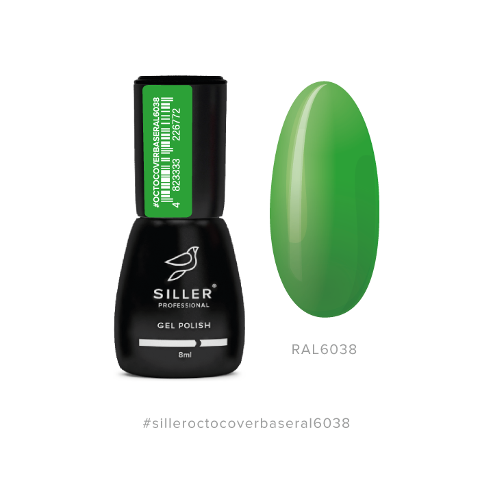 SILLER Octo Cover Base NEON, 8 ml, Base avec composant actif Octopirox, RAL 6038 #1