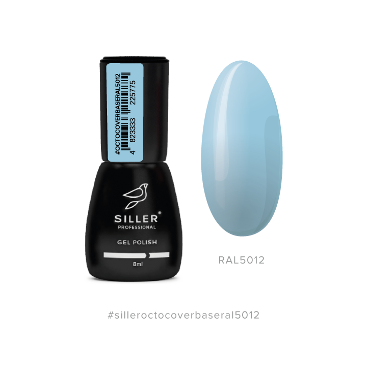 SILLER Octo Cover Base NEON, 8 ml, Base con componente attivo Octopirox, RAL 5012 #1