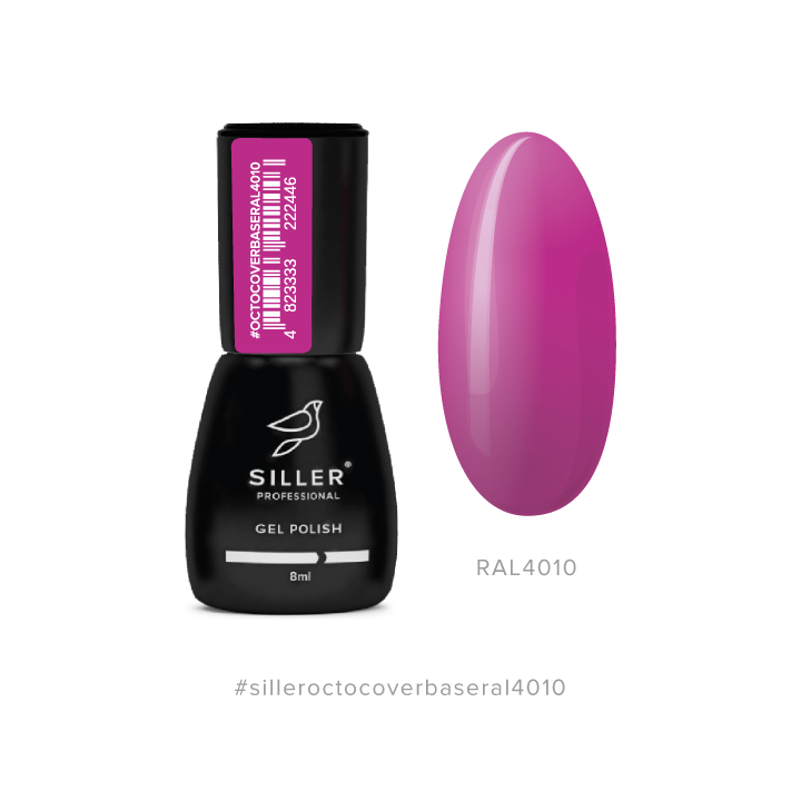 SILLER Octo Cover Base NEON, 8 ml, Base con componente attivo Octopirox, RAL 4010 #1