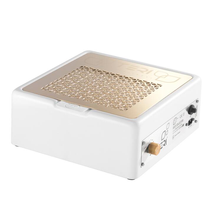 TERI, Desktop portable Nail dust Collector "Teri Turbo M", Витяжка настільна, біла зі сталевою решіткою "gold" #1