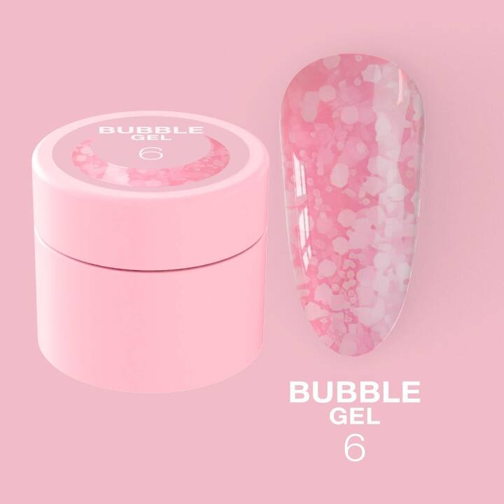LUNAmoon. Bubble Gel #6, 5 ml, гель для дизайну з блискучими частинками #2