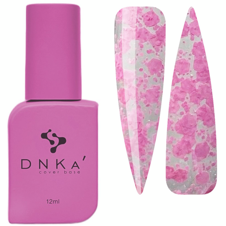 DNKa’. "Sakura" Top coat, 12 ml, топ з рожевими пластівцями #1