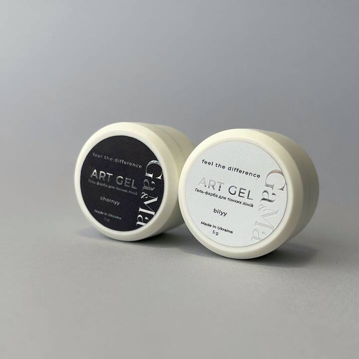 GA&MA. Art gel BLACK, 5 g, Гель-фарба, чорна #5