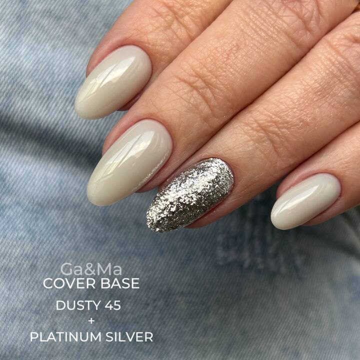 GA&MA. Platinum SILVER, 5 g, Гель для дизайну, рідка поталь #4