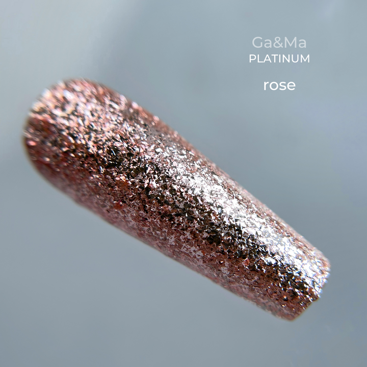 GA&MA. Platinum ROSE, 5 g, Гель для дизайну, рідка поталь ( попередня упаковка) #1