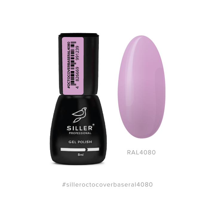 SILLER Octo Cover Base COLOR, 8 ml, Base con componente activo Octopirox, RAL 4080 #1
