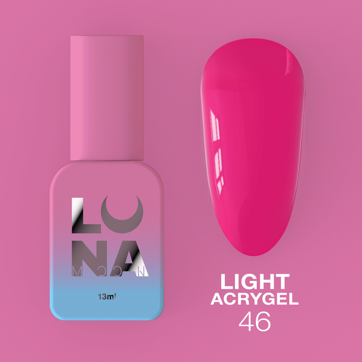 LUNAmoon. Light Acrygel #46 Neon pink, 13 ml, flüssiges Gel, neonpink #2