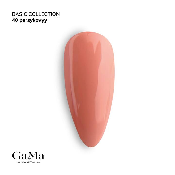 GA&MA. Gel polish #40 PEACH, 10 ml, gel polish, brzoskwiniowy #2