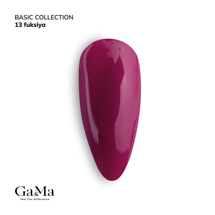 GA&MA. Gel polish #13 FUCHSIA, 10 ml, гель-лак, фуксія #1