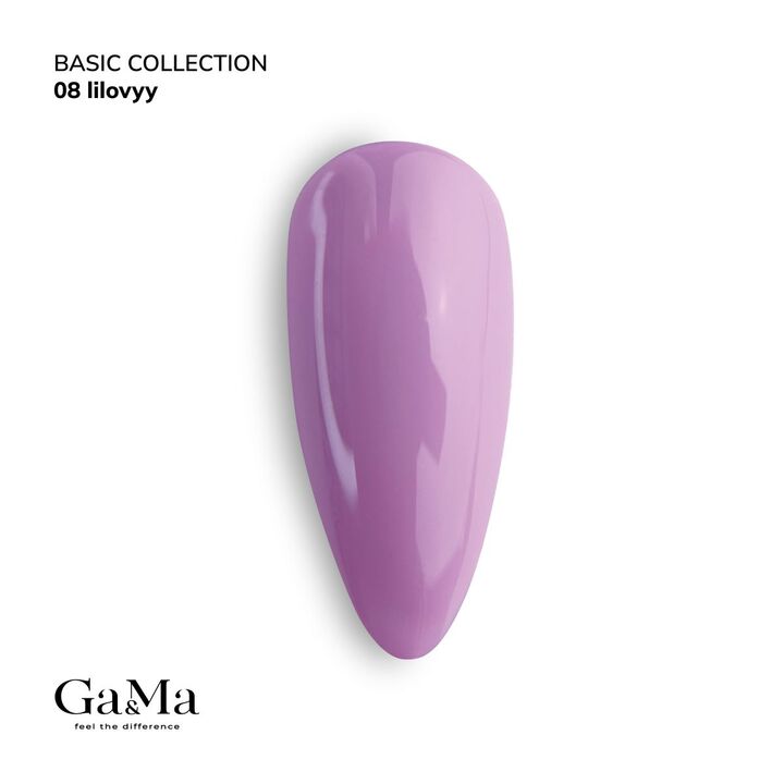 GA&MA. Gel polish #8 LILAC, 10 ml, гель-лак, ліловий #4