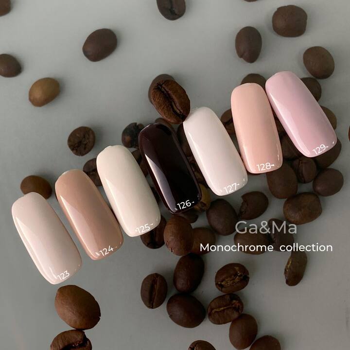 GA&MA. Gel polish #125 RAFF COFFE, 10 ml, гель-лак, Раф кава #5