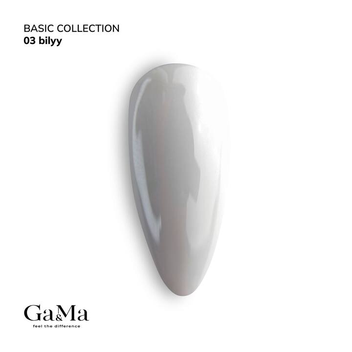 GA&MA. Gel polish #3 WHITE, 15 ml, гель-лак, білий #2