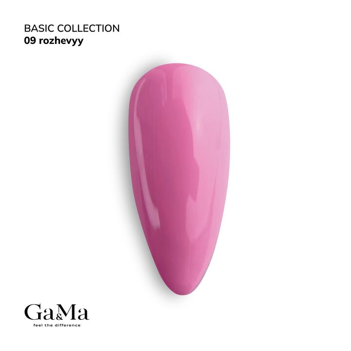 GA&MA. Gel polish #9 PINK, 10 ml, гель-лак, рожевий #5