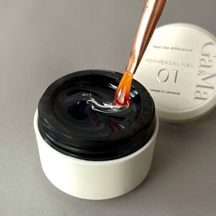 GA&MA. Universal builder gel, #1 Clear, 30 ml, гель без опилу, прозорий, рідкий #2