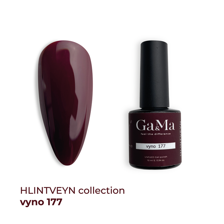GA&MA. Gel polish #177 WINE, 10 ml, Gel-Lack, Wein #8