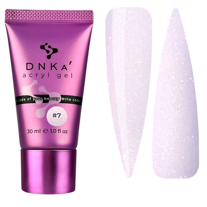 DNKa’ Аcryl Gel #0007 Elixir, розовый с шиммером, 30 ml, акрилгель (тюбик) #1