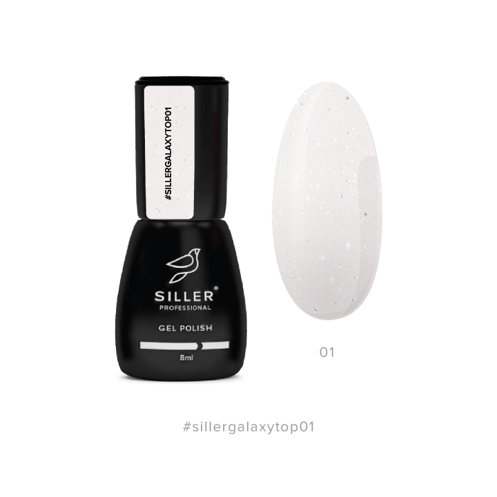 SILLER Top Galaxy, 8 ml, Milchiger Top mit Shimmer #1