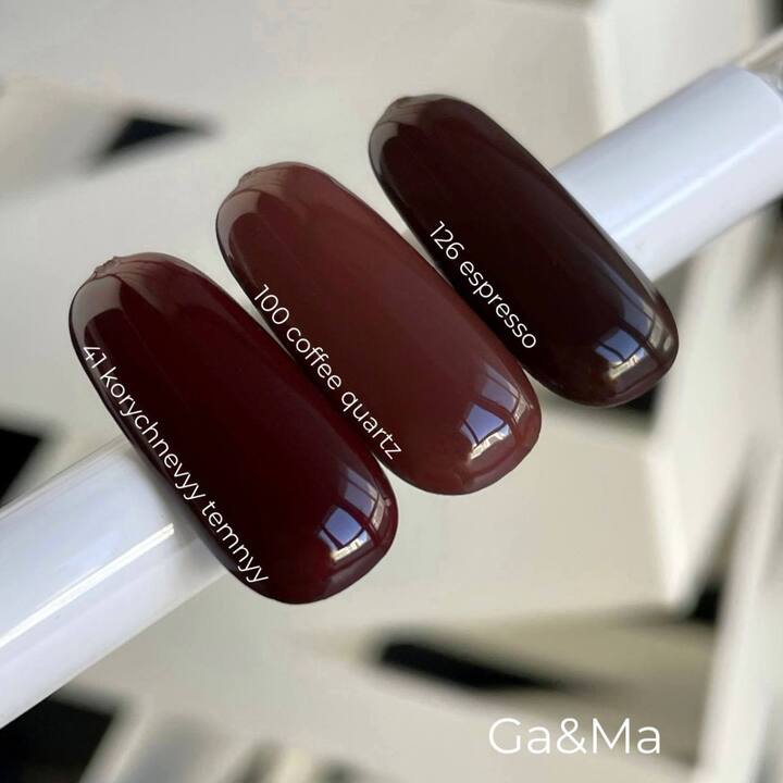 GA&MA. Gel polish #41 DARK BROWN, 10 ml, гель-лак, коричневий темний (оновлений) #2