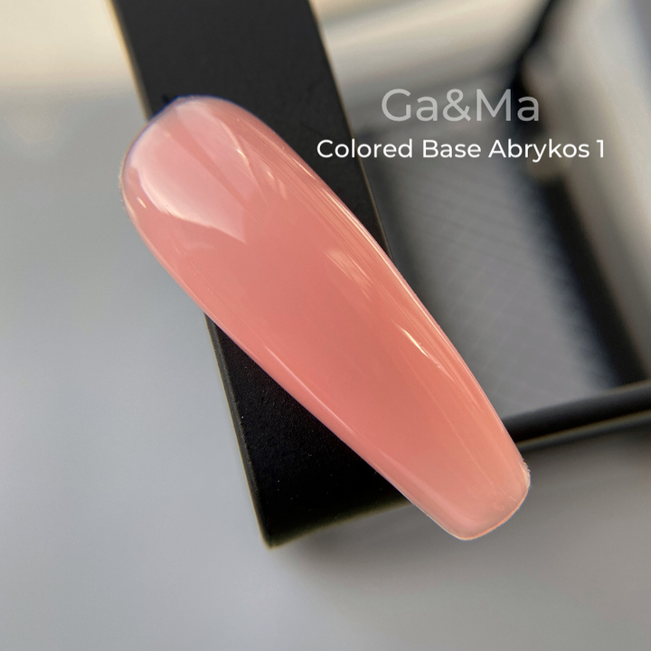 GA&MA. Colored base #1 APRICOT, кольорова база, Абрикос, 15 ml #2