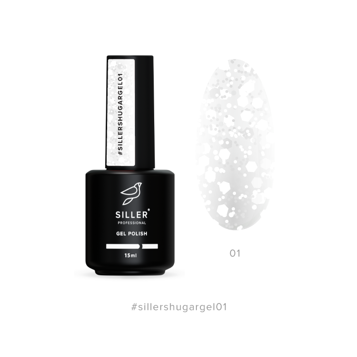 SILLER Gel Polish Sugar №1, 15 ml, гель-лак #1