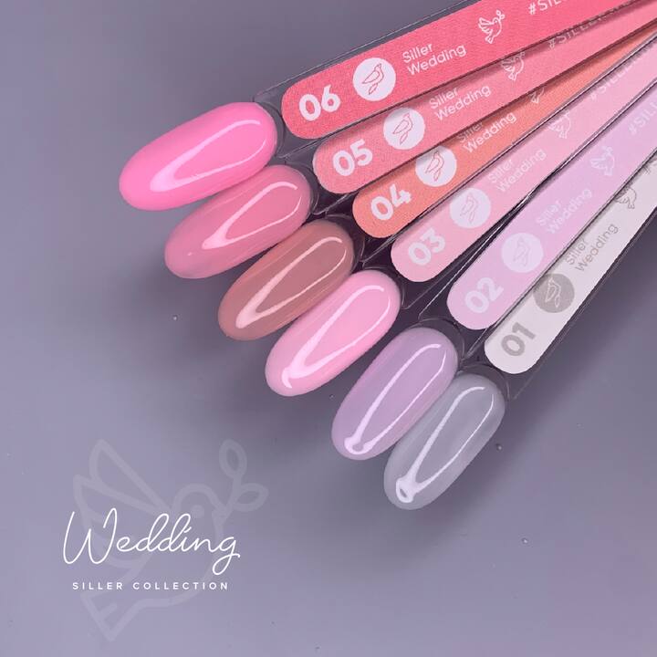 SILLER Gel Polish Wedding №6, блідо-рожевий, 8 ml, гель-лак #2
