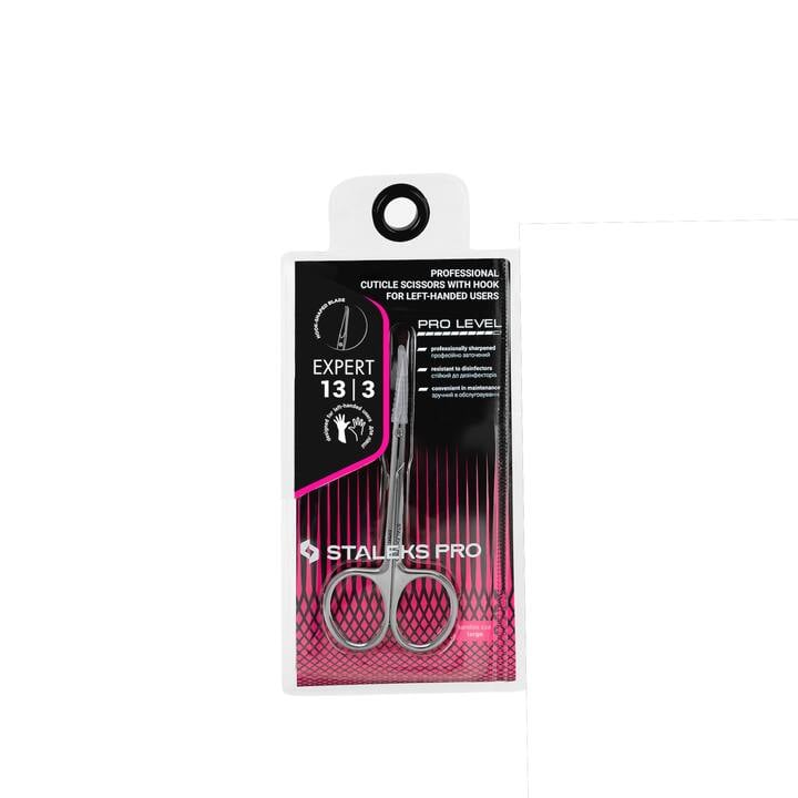 STALEKS Cuticle scissors, LEFT, Ножиці для кутикули (ДЛЯ ЛІВШІ) з гачком, EXPERT 13 TYPE 3 #5