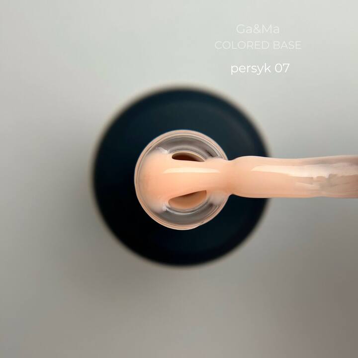 GA&MA. Colored base #7, PEACH, кольорова база, Персик, 15 ml #4
