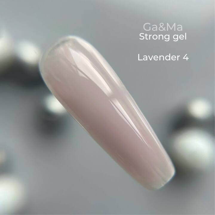 GA&MA. Strong builder gel, Lavender #004, 30 ml, гель без опилу, лавандовий #4